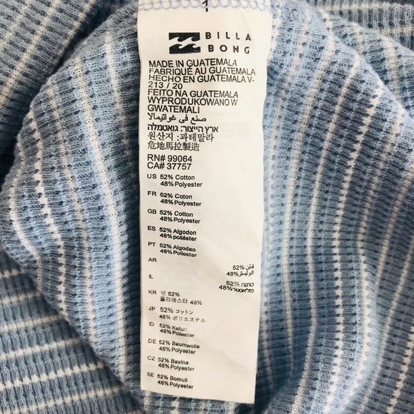 New! Billabong Any Day Thermal Ribbed Knit Oversized Long Sleeve Top - Picture 11 of 11